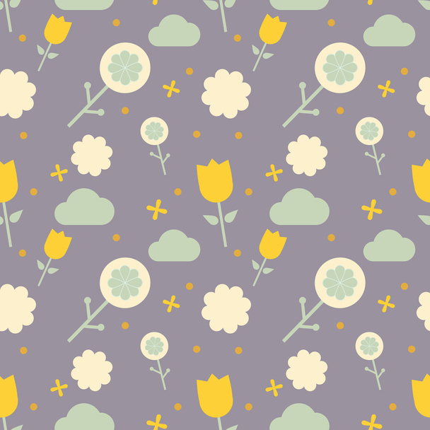Nordic  style flower pattern - Διάνυσμα, εικόνα