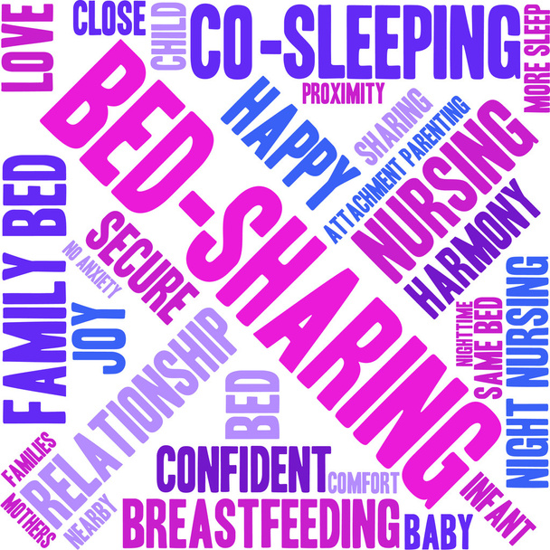 Bed-Sharing Word Cloud - Vector, Image