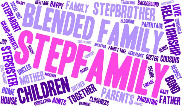 Nuage de mots Stepfamily
 - Vecteur, image