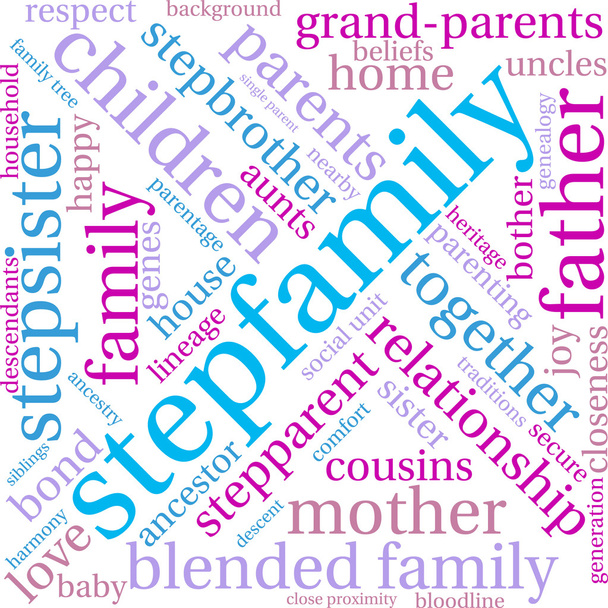 Nuage de mots Stepfamily
 - Vecteur, image