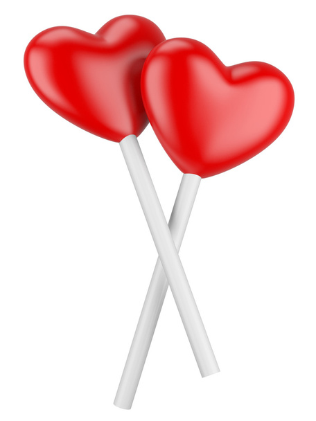 Heart candy lollipops. - Photo, Image