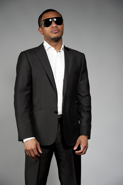 Attractive African American Male in A Suit - Fotoğraf, Görsel