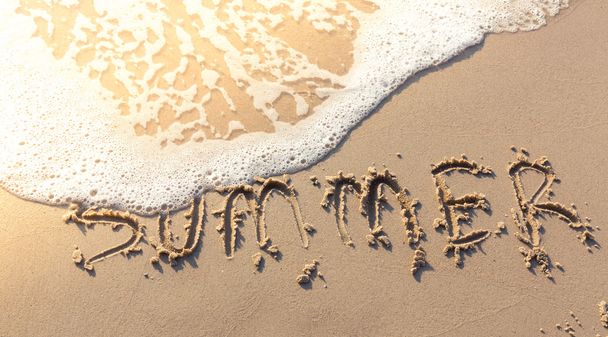Summer word on beach - Valokuva, kuva