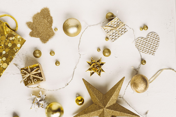 temas de cor de decoração de Natal: Ouro
 - Foto, Imagem
