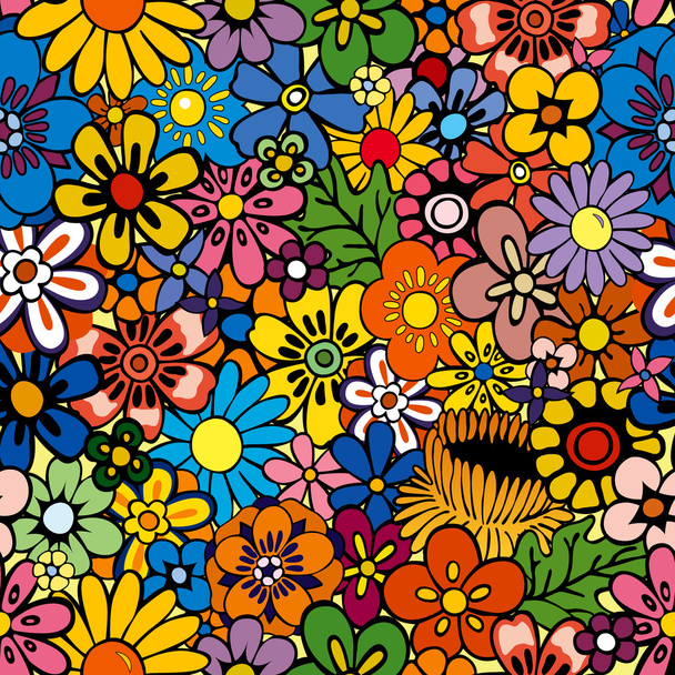 Repeating Floral Background - Vector, Image