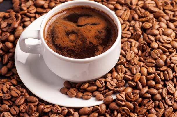 Kaffee und Bohnen - Foto, Bild