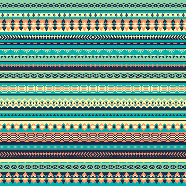 farbenfrohe ethnische nahtlose Muster - Vektor, Bild
