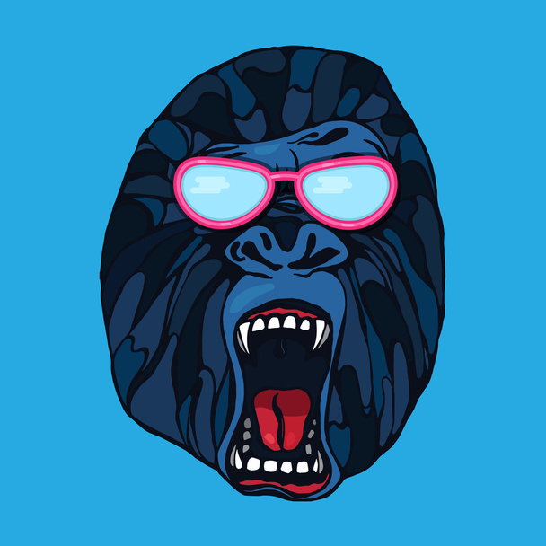 Morgó gorilla tetoválás - Vektor, kép