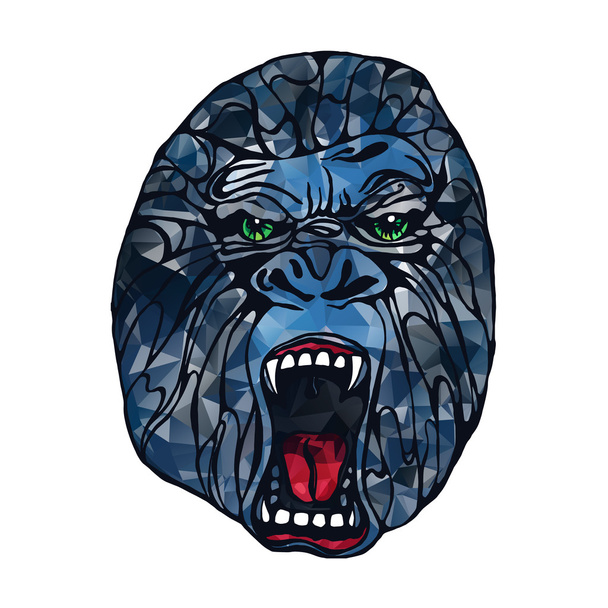 Grognement tatouage de gorille
 - Vecteur, image
