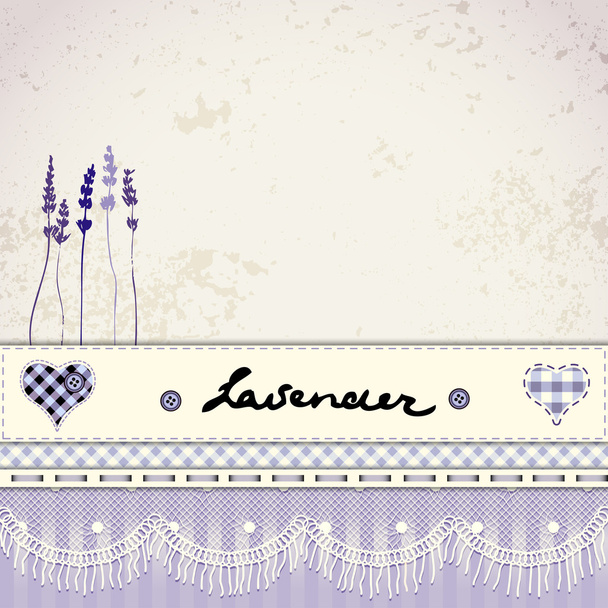 Lavender retro background - Vektor, obrázek