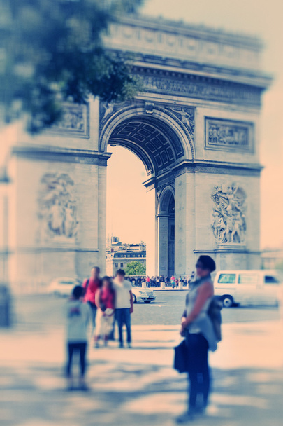 Fondo abstracto. Arco del Triunfo, París, Francia. Desenfoque effec
 - Foto, imagen