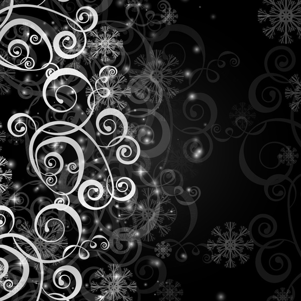 Elegant christmas black and white background - Вектор, зображення