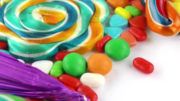 Gelee Bonbons süßer Snack zuckersüßes Lolly Dessert - Filmmaterial, Video