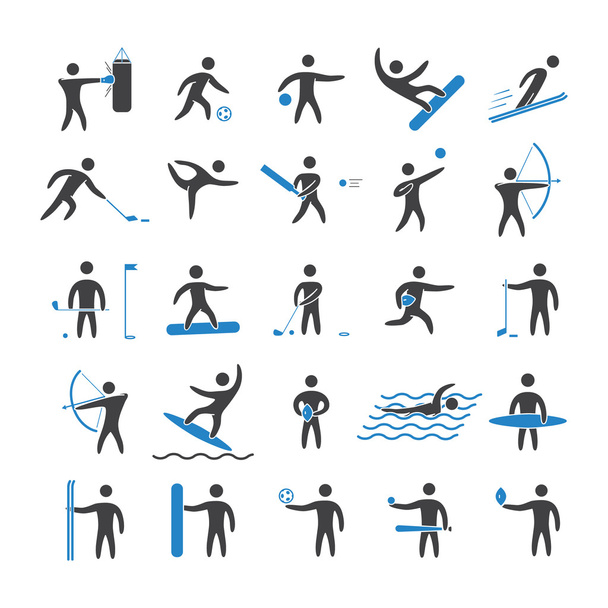 Силуети фігури спортсменів
 - Вектор, зображення