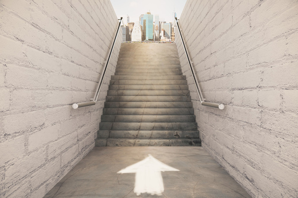 Right direction on staircase concept - Photo, image