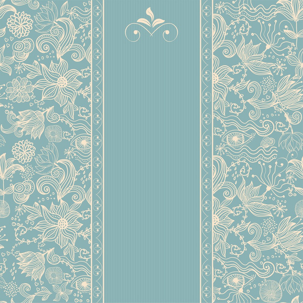 Flower seamless background design - Vetor, Imagem