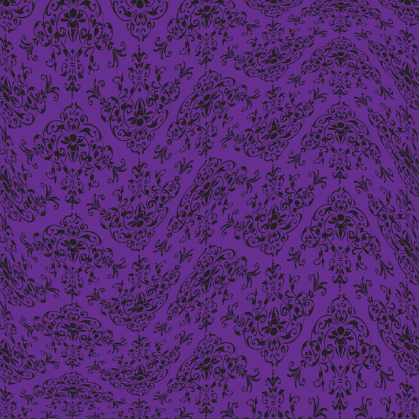 patrón de damasco negro violeta
. - Vector, Imagen