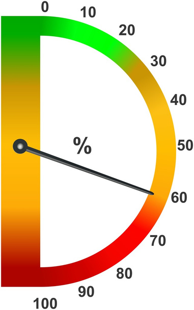 Tacógrafo porcentual vertical de color
 - Foto, Imagen