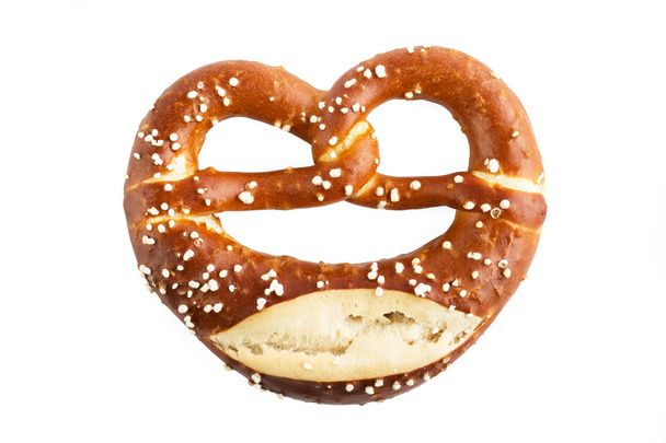 pretzel bavariano aislado en blanco - Foto, Imagen