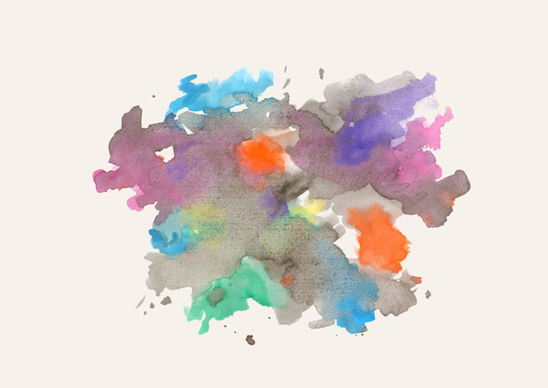 Abstract hand drawn watercolor blotch - Foto, Imagem