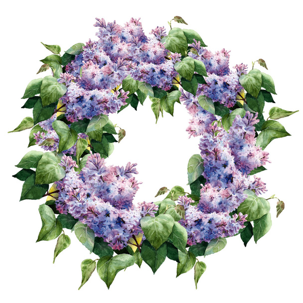 wreath with lilac - Foto, afbeelding
