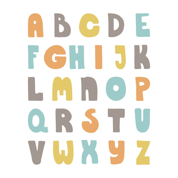Cute colorful alphabet - Вектор,изображение