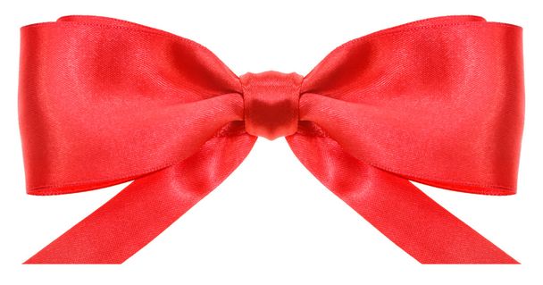 symmetric red bow with horizontal cut ends - Photo, Image