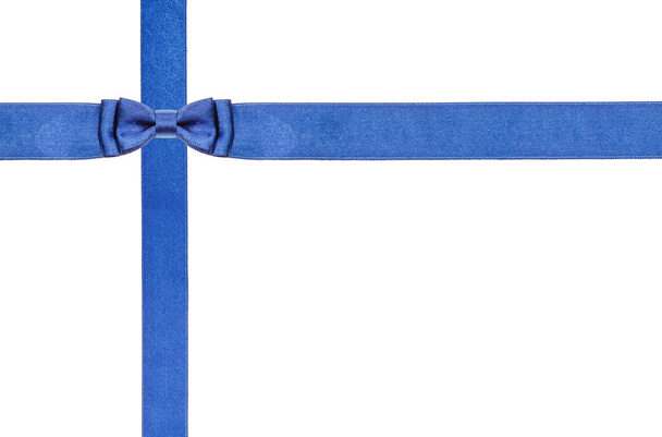 blue satin bows and ribbons isolated - set 10 - 写真・画像