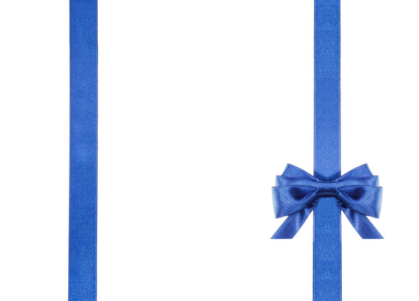 arcos de cetim azul e fitas isoladas - conjunto 16
 - Foto, Imagem