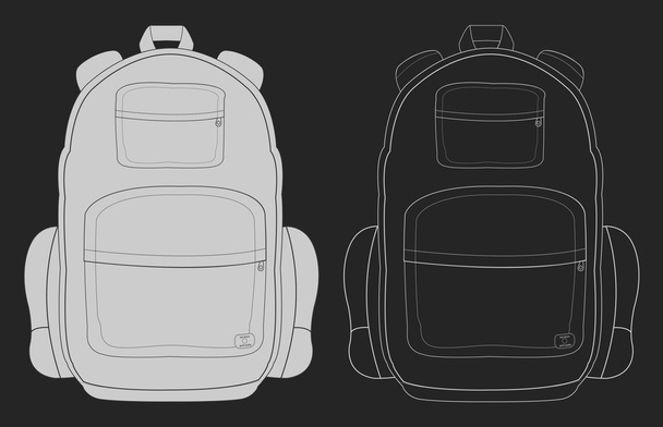 Travel backpack icons - Vector, Imagen