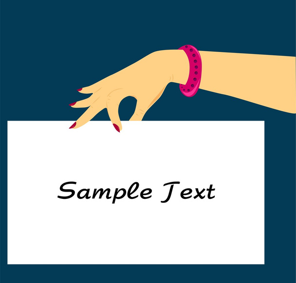 template and hand - Vector, afbeelding