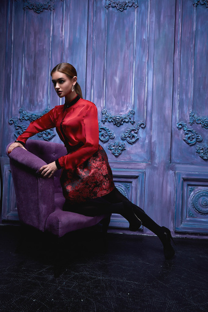 Beautiful sexy woman collection clothes business fashion style - Valokuva, kuva