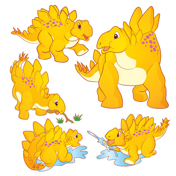 Симпатичный стегозавр
 - Вектор,изображение