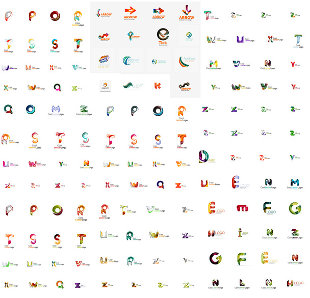 Mega set of letter logos - Vektor, Bild