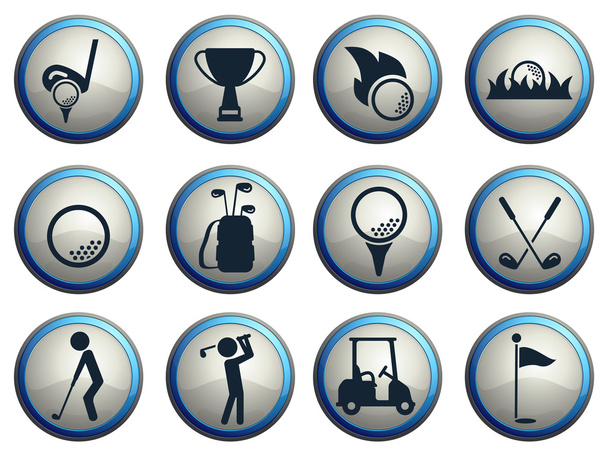 Golf simply icons - Vector, Image