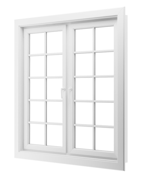 venster geïsoleerd op witte achtergrond - Foto, afbeelding
