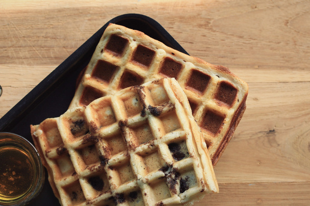 waffle gustoso con miele
 - Foto, immagini