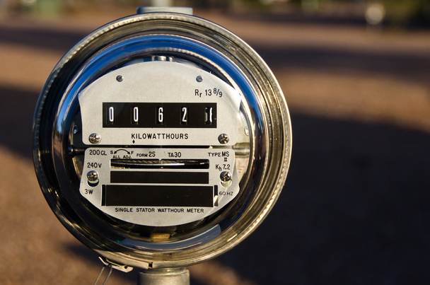 Electric Meter Displaying Current Power Consumption - Photo, Image