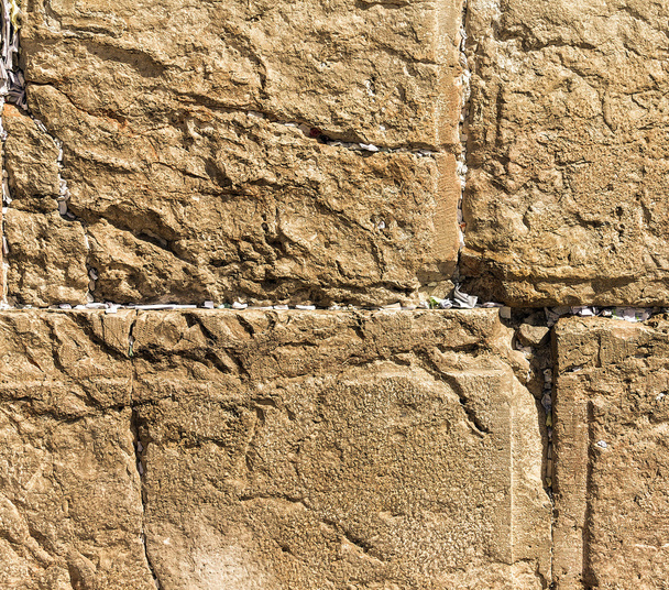 Notizen an Gott in der westlichen Mauer. jerusalem - Foto, Bild