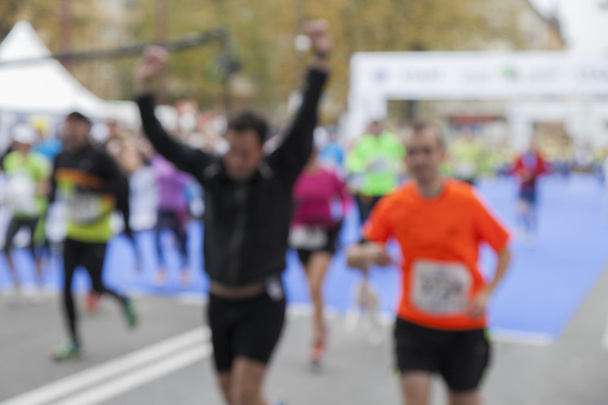 Marathon runners, blur and motion effect - Photo, Image