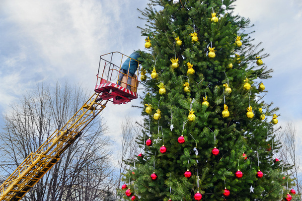 Assemblaggio di un albero di Natale
 - Foto, immagini