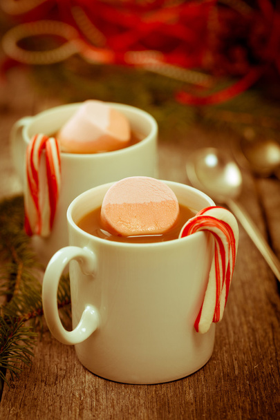 Hot chocolate and marshmallows - Фото, зображення