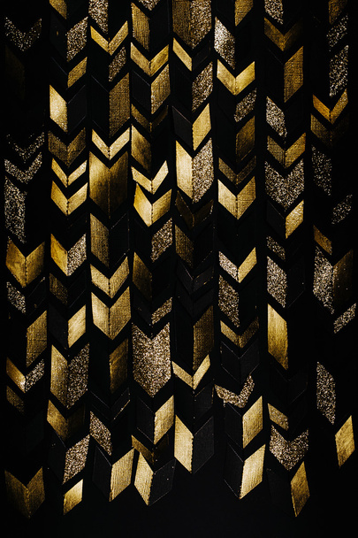 Arrows glitter gold pattern background - Foto, Imagen