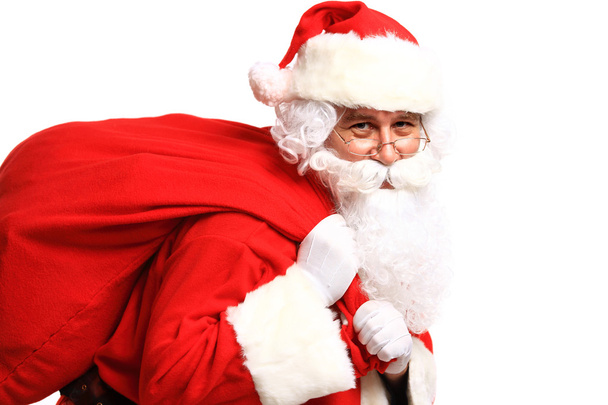 Santa Claus with huge sack - Foto, Imagen