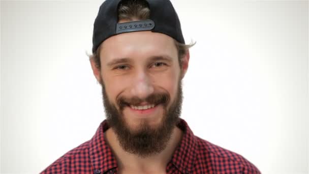 Fiatal szakállas diák férfi - Felvétel, videó