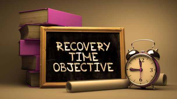 Recovery Time Objective - Chalkboard with Inspirational Quote. - 写真・画像