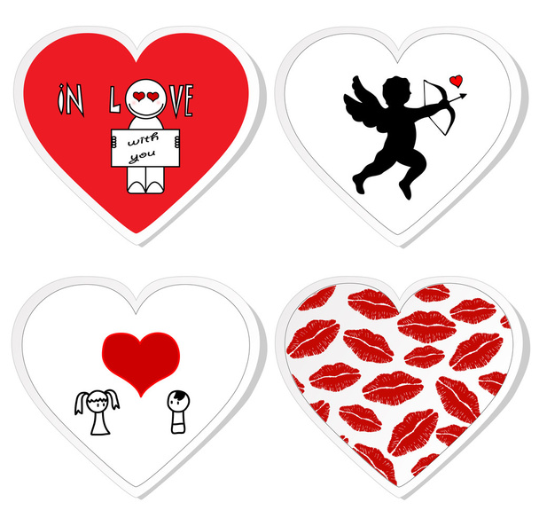 Stickers Amour - set 1
 - Vecteur, image