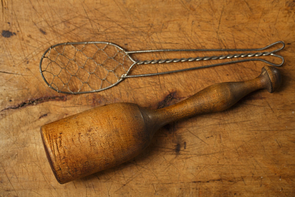 Mashers de madera y hierro vintage reales
 - Foto, Imagen