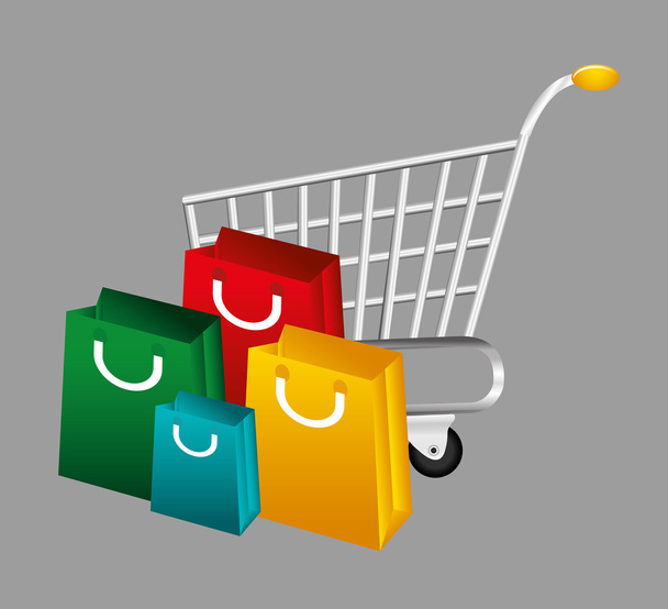 Shopping et e-commerce graphisme avec icônes
 - Vecteur, image