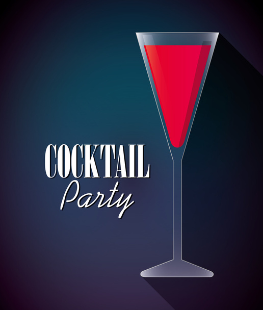 Cocktails cup glass design - Vector, Image